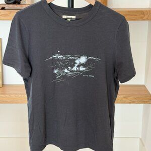 Madewell Softfade Cotton Oversized Tee - White Sands/Coal - S